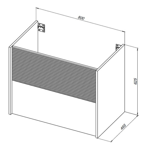 ТУМБА ПОД РАКОВИНУ AQUANET ВИТА 80 БЕЛЫЙ МАТОВЫЙ
