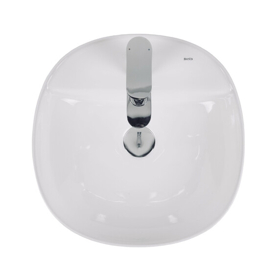 РАКОВИНА НАКЛАДНАЯ BOND S01-410 41*41*11,5СМ БЕЛАЯ С ОТВЕРСТИЕМ ПОД СМЕСИТЕЛЬ