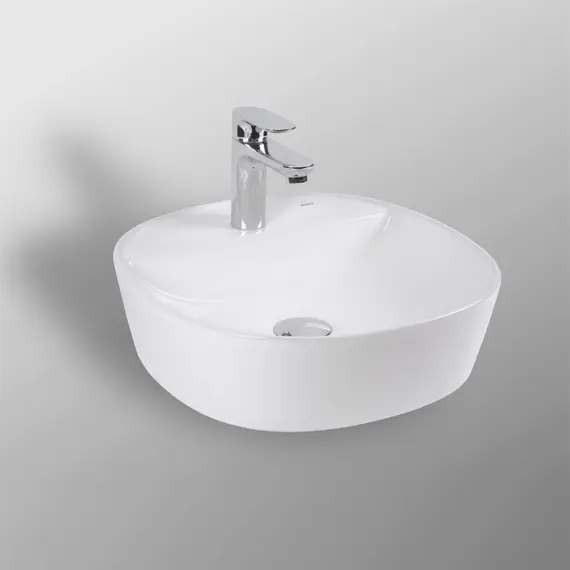 РАКОВИНА НАКЛАДНАЯ BOND S01-410 41*41*11,5СМ БЕЛАЯ С ОТВЕРСТИЕМ ПОД СМЕСИТЕЛЬ