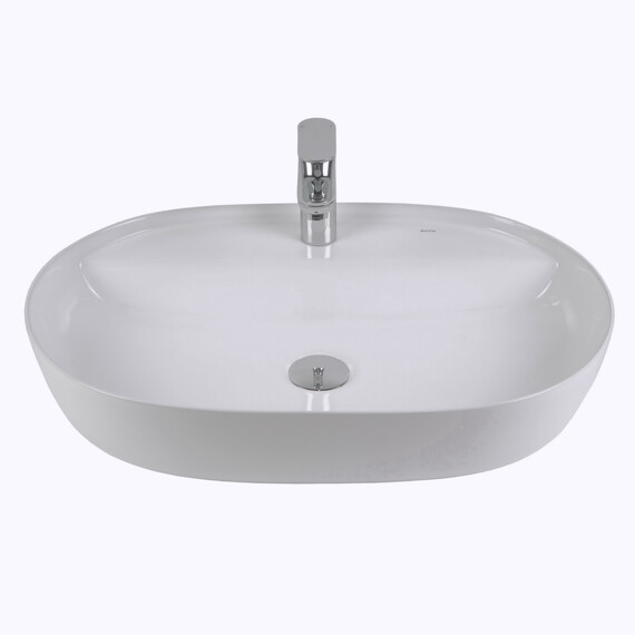 РАКОВИНА НАКЛАДНАЯ ОВАЛЬНАЯ BOND S01-600 60*40*13,5СМ БЕЛАЯ С ОТВЕРСТИЕМ ПОД СМЕСИТЕЛЬ