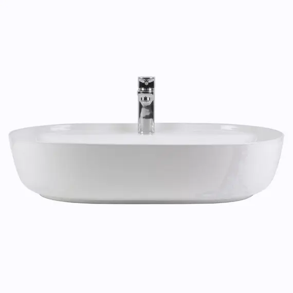 РАКОВИНА НАКЛАДНАЯ ОВАЛЬНАЯ BOND S01-600 60*40*13,5СМ БЕЛАЯ С ОТВЕРСТИЕМ ПОД СМЕСИТЕЛЬ