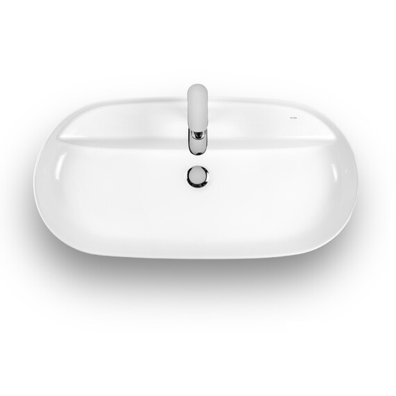 РАКОВИНА НАКЛАДНАЯ ОВАЛЬНАЯ BOND S01-800 80*40*14СМ БЕЛАЯ С ОТВЕРСТИЕМ ПОД СМЕСИТЕЛЬ