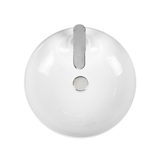 РАКОВИНА НАКЛАДНАЯ КРУГЛАЯ BOND S03-430 43,5*43,5*13СМ БЕЛАЯ С ОТВЕРСТИЕМ ПОД СМЕСИТЕЛЬ