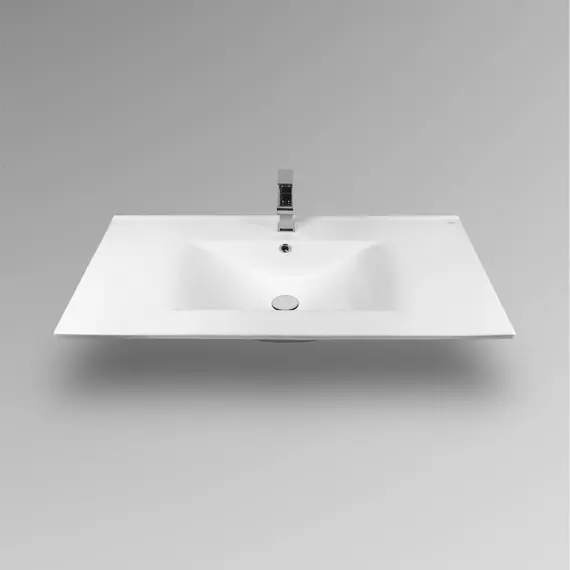 РАКОВИНА ВСТРАИВАЕМАЯ ПРЯМОУГОЛЬНАЯ BOND S05-1000 100*46*17СМ БЕЛАЯ С ПЕРЕЛИВОМ