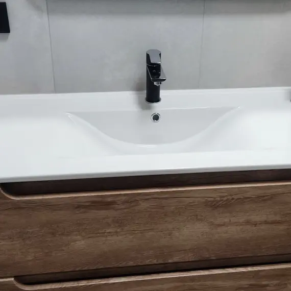 РАКОВИНА ВСТРАИВАЕМАЯ ПРЯМОУГОЛЬНАЯ BOND S05-1200 120*46*17СМ БЕЛАЯ С ПЕРЕЛИВОМ