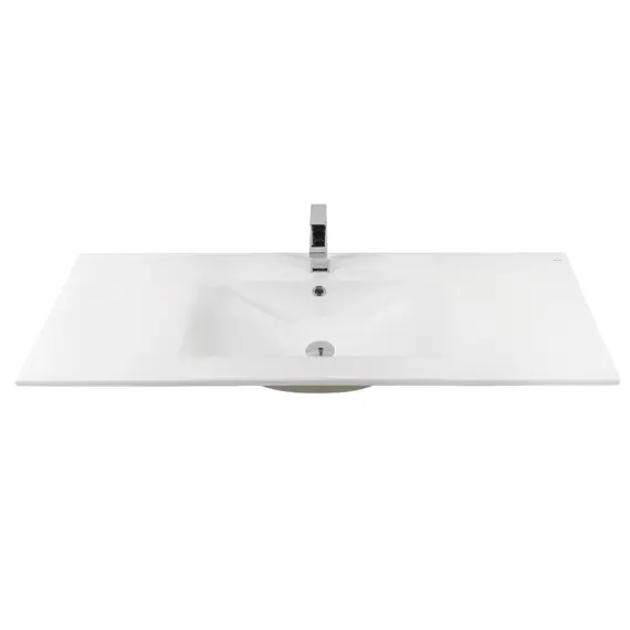 РАКОВИНА ВСТРАИВАЕМАЯ ПРЯМОУГОЛЬНАЯ BOND S05-1200 120*46*17СМ БЕЛАЯ С ПЕРЕЛИВОМ