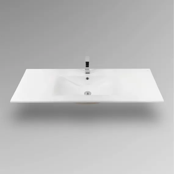 РАКОВИНА ВСТРАИВАЕМАЯ ПРЯМОУГОЛЬНАЯ BOND S05-1200 120*46*17СМ БЕЛАЯ С ПЕРЕЛИВОМ