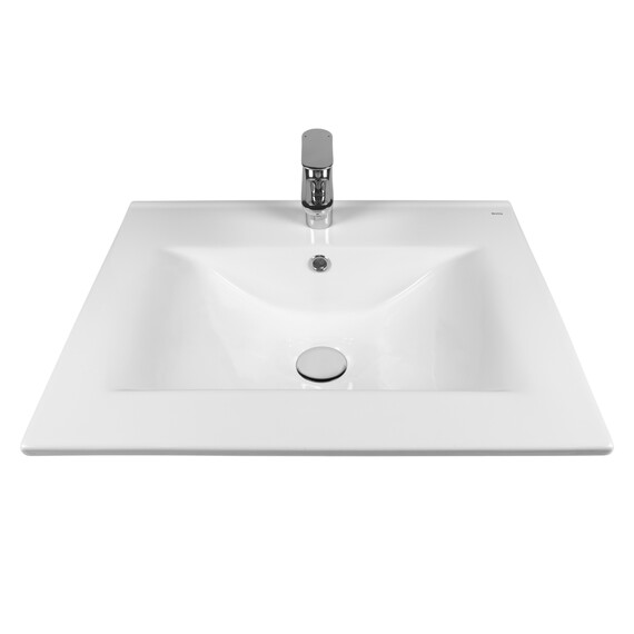 РАКОВИНА ВСТРАИВАЕМАЯ ПРЯМОУГОЛЬНАЯ  BOND S05-600 60*46*17СМ БЕЛАЯ С ПЕРЕЛИВОМ