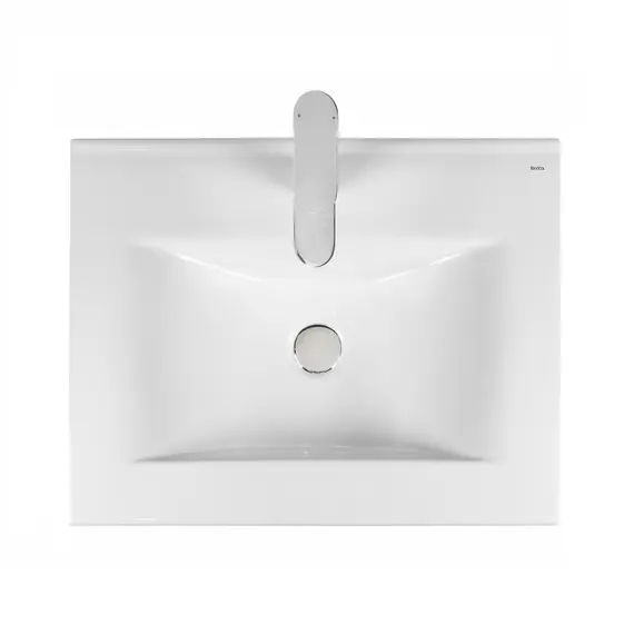 РАКОВИНА ВСТРАИВАЕМАЯ ПРЯМОУГОЛЬНАЯ  BOND S05-600 60*46*17СМ БЕЛАЯ С ПЕРЕЛИВОМ
