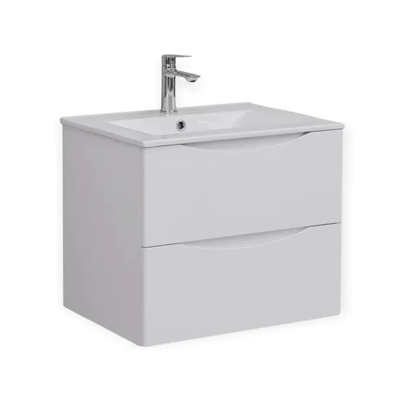 РАКОВИНА ВСТРАИВАЕМАЯ ПРЯМОУГОЛЬНАЯ  BOND S05-600 60*46*17СМ БЕЛАЯ С ПЕРЕЛИВОМ