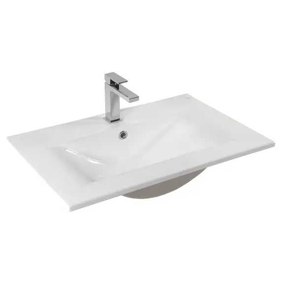 РАКОВИНА ВСТРАИВАЕМАЯ ПРЯМОУГОЛЬНАЯ BOND S05-700 70*46*17СМ БЕЛАЯ С ПЕРЕЛИВОМ