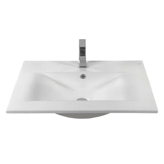 РАКОВИНА ВСТРАИВАЕМАЯ ПРЯМОУГОЛЬНАЯ BOND S05-700 70*46*17СМ БЕЛАЯ С ПЕРЕЛИВОМ