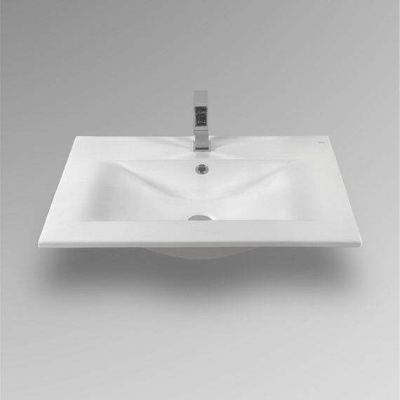 РАКОВИНА ВСТРАИВАЕМАЯ ПРЯМОУГОЛЬНАЯ BOND S05-700 70*46*17СМ БЕЛАЯ С ПЕРЕЛИВОМ