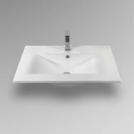 РАКОВИНА ВСТРАИВАЕМАЯ ПРЯМОУГОЛЬНАЯ BOND S05-700 70*46*17СМ БЕЛАЯ С ПЕРЕЛИВОМ