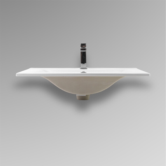 РАКОВИНА ВСТРАИВАЕМАЯ ПРЯМОУГОЛЬНАЯ BOND S05-700 70*46*17СМ БЕЛАЯ С ПЕРЕЛИВОМ