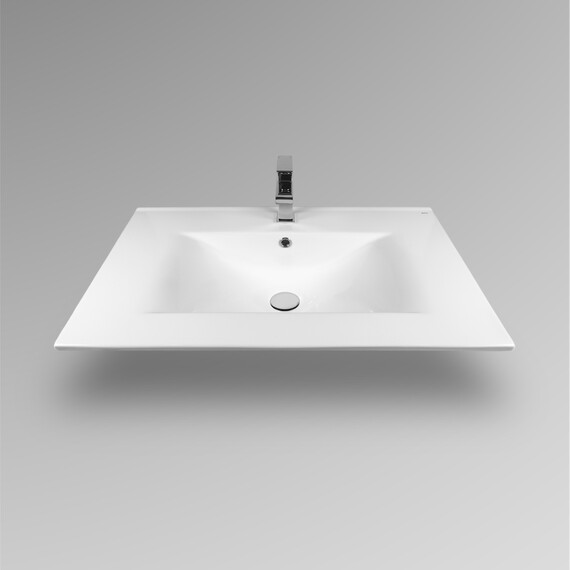 РАКОВИНА ВСТРАИВАЕМАЯ ПРЯМОУГОЛЬНАЯ BOND S05-800 80*46*17СМ БЕЛАЯ С ПЕРЕЛИВОМ