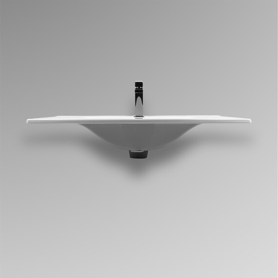 РАКОВИНА ВСТРАИВАЕМАЯ ПРЯМОУГОЛЬНАЯ BOND S05-800 80*46*17СМ БЕЛАЯ С ПЕРЕЛИВОМ