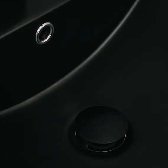 РАКОВИНА ВСТРАИВАЕМАЯ ПРЯМОУГОЛЬНАЯ BOND S05-808 80*46*17СМ ЧЕРНАЯ МАТОВАЯ С ПЕРЕЛИВОМ