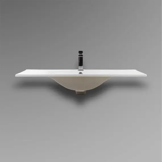 РАКОВИНА ВСТРАИВАЕМАЯ ПРЯМОУГОЛЬНАЯ BOND S05-900 90*46*17СМ БЕЛАЯ С ПЕРЕЛИВОМ