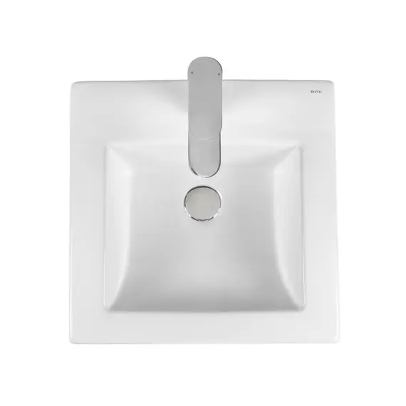 РАКОВИНА ВСТРАИВАЕМАЯ КВАДРАТНАЯ BOND S06-410 41*41*18СМ БЕЛАЯ С ПЕРЕЛИВОМ