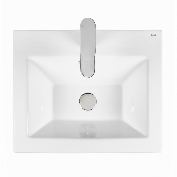 РАКОВИНА ВСТРАИВАЕМАЯ ПРЯМОУГОЛЬНАЯ BOND S06-500 50*40*17СМ БЕЛАЯ С ПЕРЕЛИВОМ