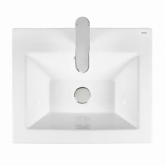 РАКОВИНА ВСТРАИВАЕМАЯ ПРЯМОУГОЛЬНАЯ BOND S06-500 50*40*17СМ БЕЛАЯ С ПЕРЕЛИВОМ