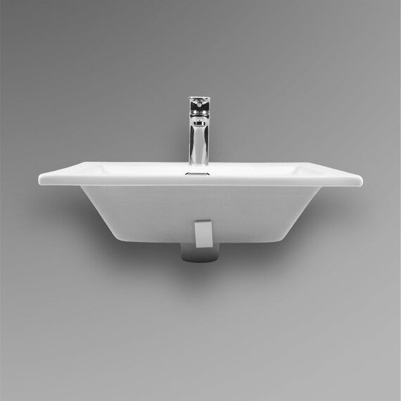 РАКОВИНА ВСТРАИВАЕМАЯ ПРЯМОУГОЛЬНАЯ BOND S06-500 50*40*17СМ БЕЛАЯ С ПЕРЕЛИВОМ