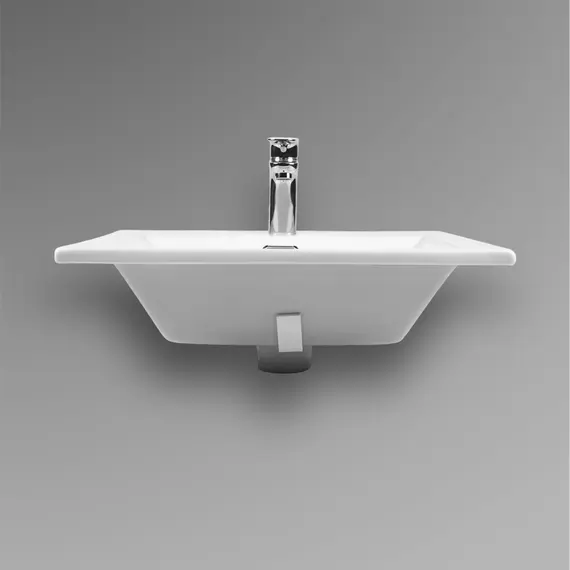 РАКОВИНА ВСТРАИВАЕМАЯ ПРЯМОУГОЛЬНАЯ BOND S06-500 50*40*17СМ БЕЛАЯ С ПЕРЕЛИВОМ