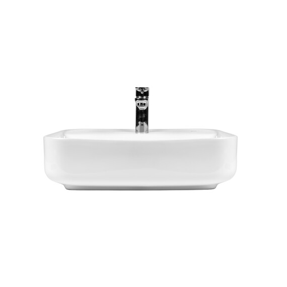 РАКОВИНА НАКЛАДНАЯ ПРЯМОУГОЛЬНАЯ BOND S13-500 50*40*13,5СМ БЕЛАЯ С ОТВЕРСТИЕМ ПОД СМЕСИТЕЛЬ