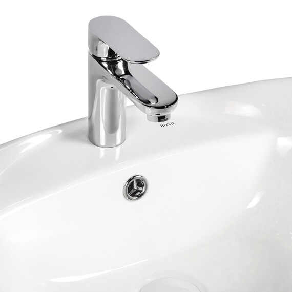 РАКОВИНА НАКЛАДНАЯ ОВАЛЬНАЯ BOND S15-590 59*39*20,5СМ БЕЛАЯ С ПЕРЕЛИВОМ И ОТВЕРСТИЕМ ПОД СМЕСИТЕЛЬ