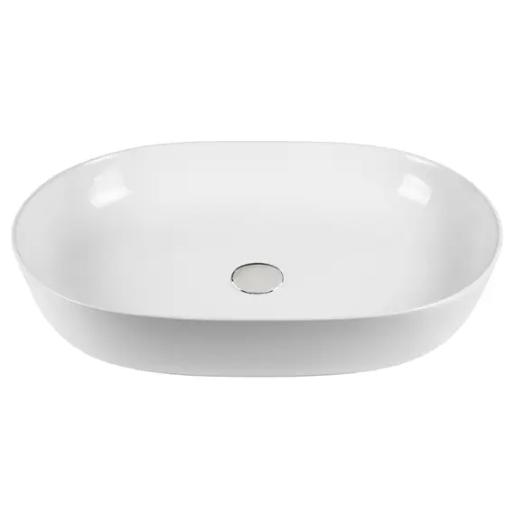 РАКОВИНА НАКЛАДНАЯ ПРЯМОУГОЛЬНО-ОВАЛЬНАЯ BOND S51-600 60*40*13,5СМ БЕЛАЯ