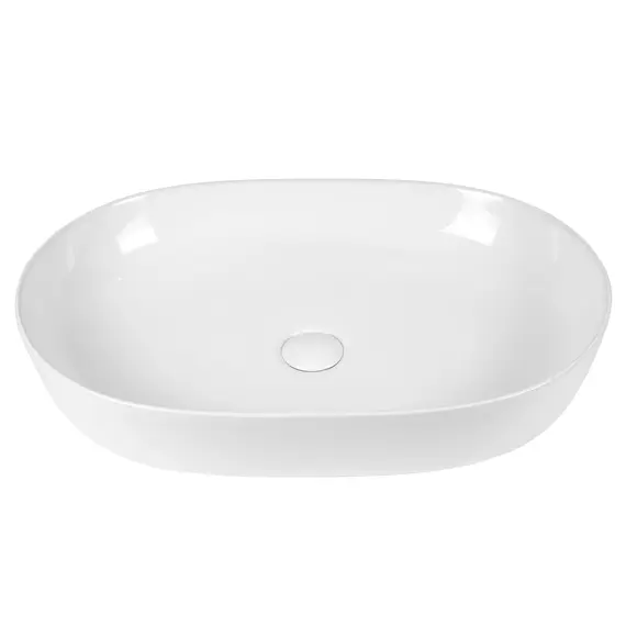 РАКОВИНА НАКЛАДНАЯ ПРЯМОУГОЛЬНО-ОВАЛЬНАЯ BOND S51-600 60*40*13,5СМ БЕЛАЯ