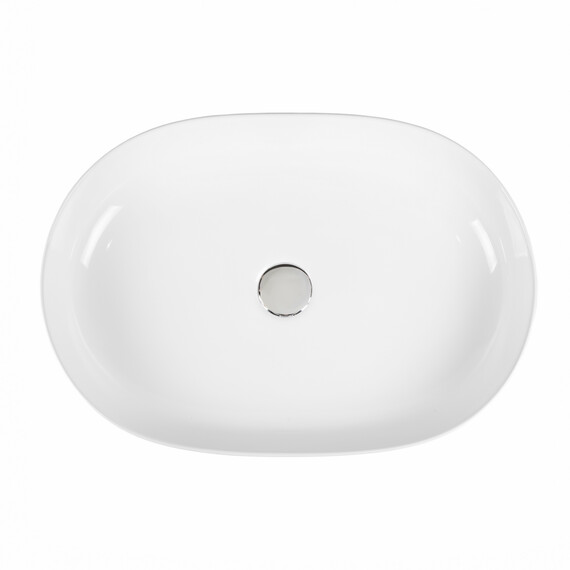 РАКОВИНА НАКЛАДНАЯ ПРЯМОУГОЛЬНО-ОВАЛЬНАЯ BOND S51-600 60*40*13,5СМ БЕЛАЯ