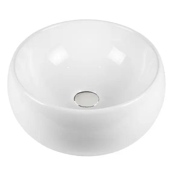 РАКОВИНА НАКЛАДНАЯ КРУГЛАЯ BOND S52-390 40*40*15,5СМ БЕЛАЯ