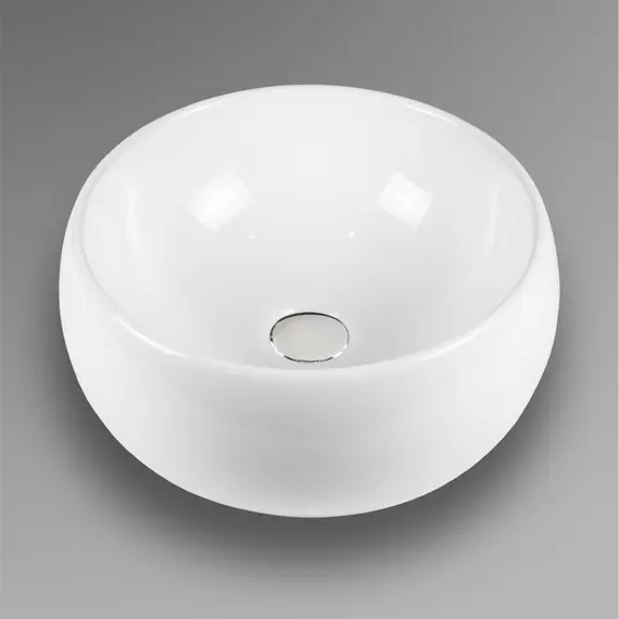 РАКОВИНА НАКЛАДНАЯ КРУГЛАЯ BOND S52-390 40*40*15,5СМ БЕЛАЯ