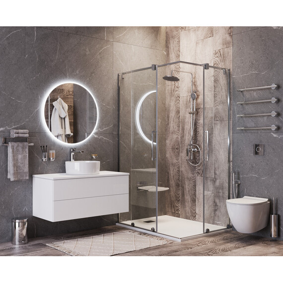 РАКОВИНА НАКЛАДНАЯ КРУГЛАЯ BOND S53-390 39*39*15СМ БЕЛАЯ