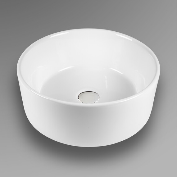 РАКОВИНА НАКЛАДНАЯ КРУГЛАЯ BOND S53-390 39*39*15СМ БЕЛАЯ