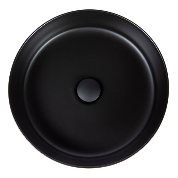 РАКОВИНА НАКЛАДНАЯ КРУГЛАЯ BOND S53-398 39*39*15СМ ЧЕРНАЯ