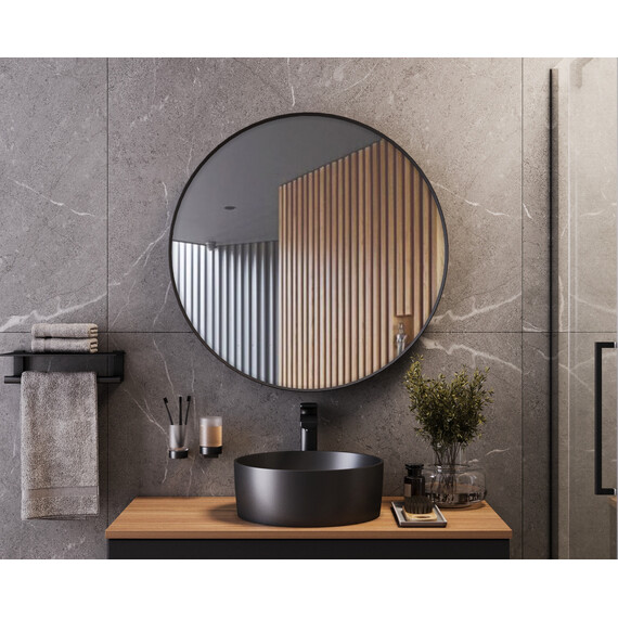 РАКОВИНА НАКЛАДНАЯ КРУГЛАЯ BOND S53-398 39*39*15СМ ЧЕРНАЯ