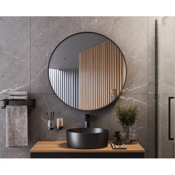 РАКОВИНА НАКЛАДНАЯ КРУГЛАЯ BOND S53-398 39*39*15СМ ЧЕРНАЯ