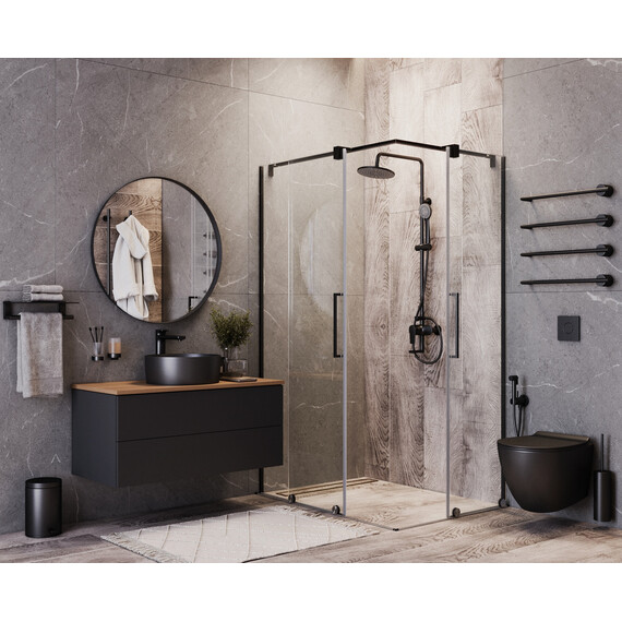 РАКОВИНА НАКЛАДНАЯ КРУГЛАЯ BOND S53-398 39*39*15СМ ЧЕРНАЯ