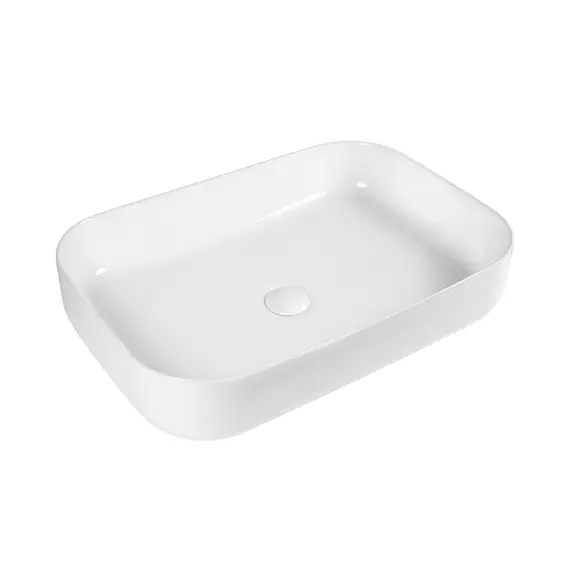 РАКОВИНА НАКЛАДНАЯ ПРЯМОУГОЛЬНАЯ BOND S54-600 60*42*14СМ БЕЛАЯ