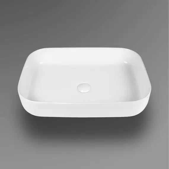 РАКОВИНА НАКЛАДНАЯ ПРЯМОУГОЛЬНАЯ BOND S54-600 60*42*14СМ БЕЛАЯ