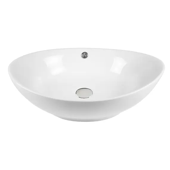 РАКОВИНА НАКЛАДНАЯ ОВАЛЬНАЯ BOND S55-590 59*38*19СМ БЕЛАЯ