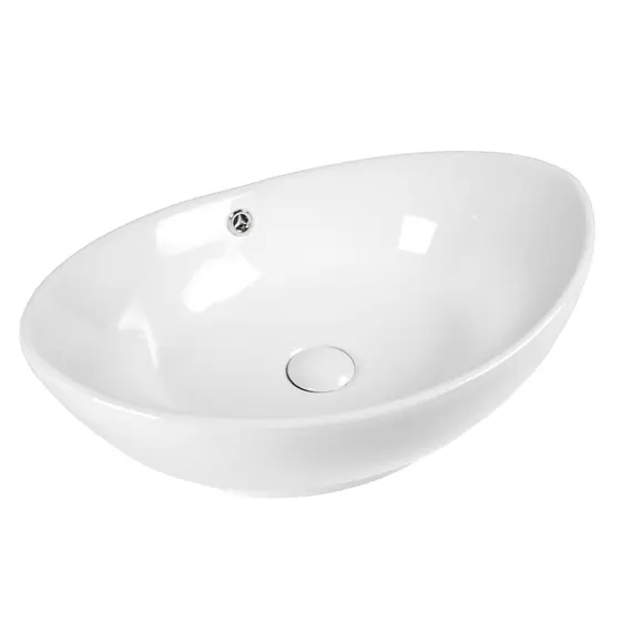 РАКОВИНА НАКЛАДНАЯ ОВАЛЬНАЯ BOND S55-590 59*38*19СМ БЕЛАЯ