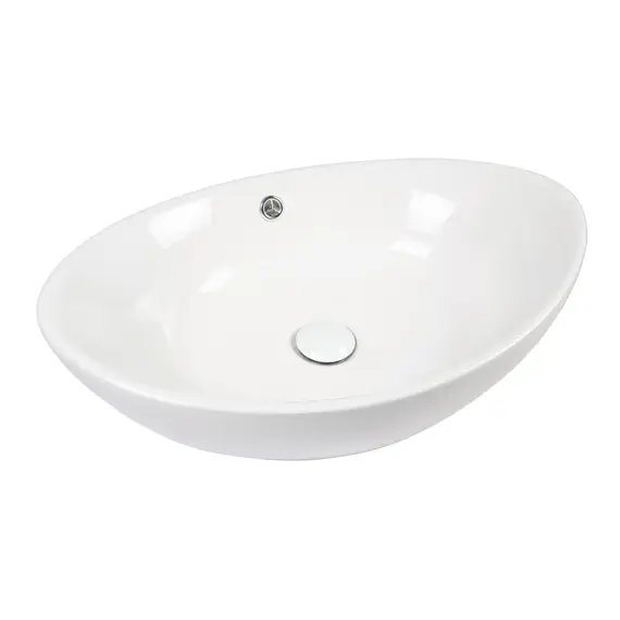 РАКОВИНА НАКЛАДНАЯ ОВАЛЬНАЯ BOND S55-590 59*38*19СМ БЕЛАЯ