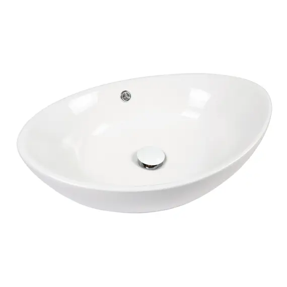 РАКОВИНА НАКЛАДНАЯ ОВАЛЬНАЯ BOND S55-590 59*38*19СМ БЕЛАЯ