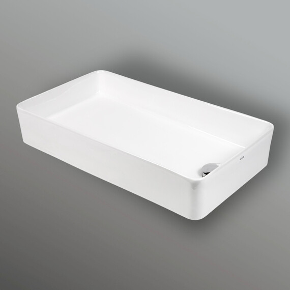 РАКОВИНА НАКЛАДНАЯ ПРЯМОУГОЛЬНАЯ BOND S67-610 61,5*35*11,5СМ БЕЛАЯ