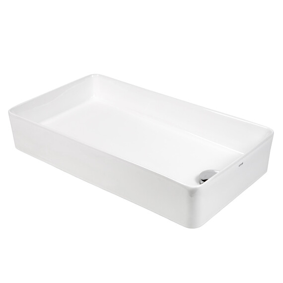 РАКОВИНА НАКЛАДНАЯ ПРЯМОУГОЛЬНАЯ BOND S67-610 61,5*35*11,5СМ БЕЛАЯ