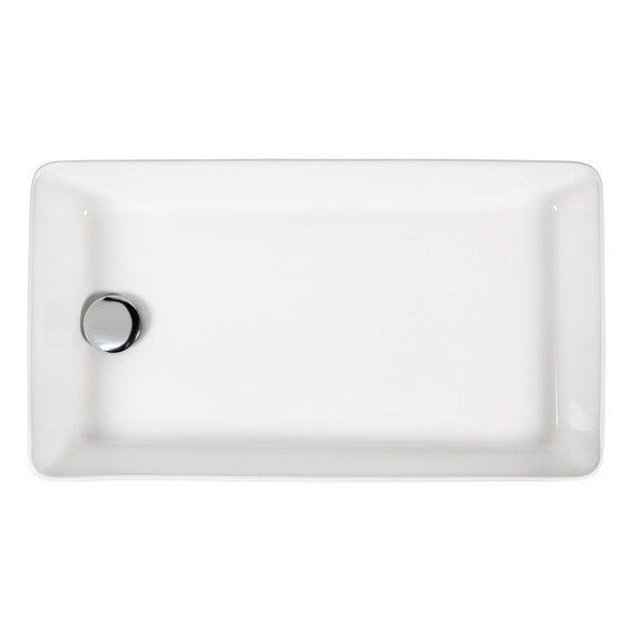 РАКОВИНА НАКЛАДНАЯ ПРЯМОУГОЛЬНАЯ BOND S67-610 61,5*35*11,5СМ БЕЛАЯ